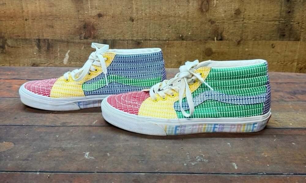 Vans Sk8-Mid Pride Size 9.0 Multi-Color Skate Shoes